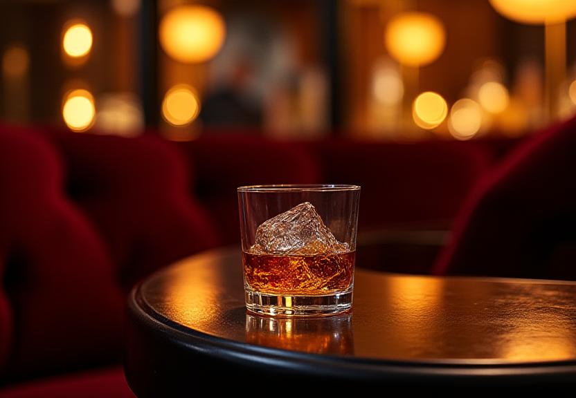 Moody interior of a secret New York speakeasy